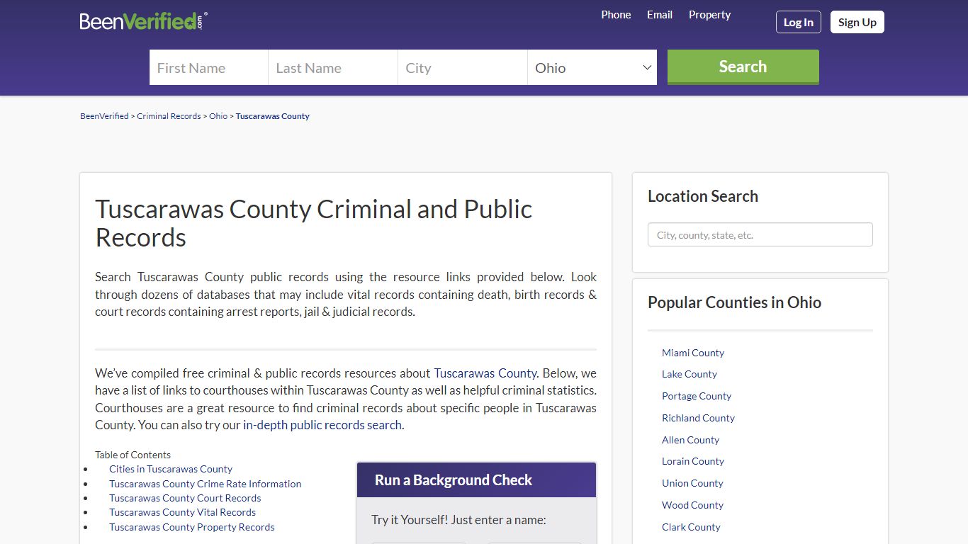 Tuscarawas County Criminal and Public Records - BeenVerified